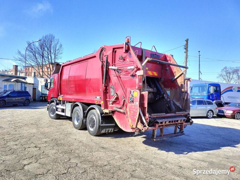 SCANIA P400 6x2 ŚMIECIARKA NORBA SPROWADZONA Napęd tylna oś Częstochowa sprzedam