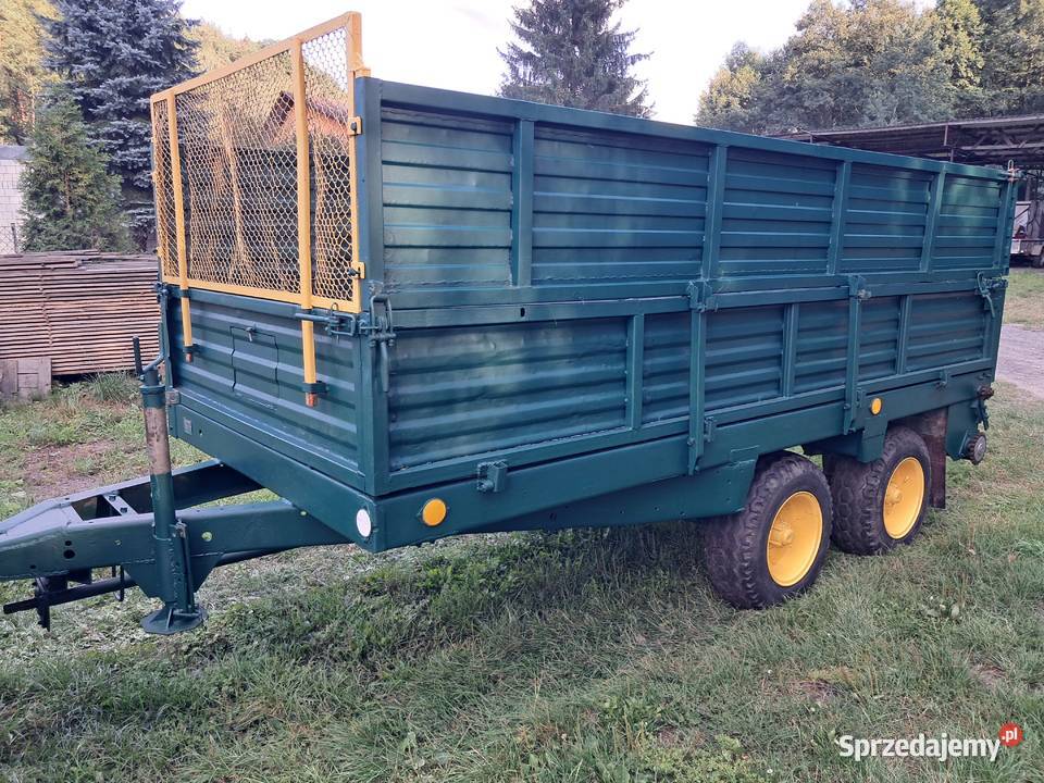 Rozrzutnik obornika tandem dwuosiowy przyczepa świętokrzyskie Młynek
