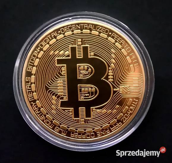 Bitcoin moneta pozłacana moneta kolekcjonerska śląskie Zabrze