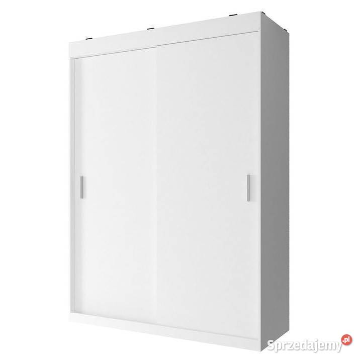 Klasyczna Tania szafa Grafit Sonoma Biały Szybka Opole