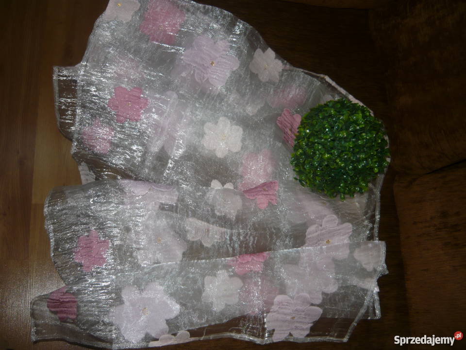 Lambrekin zasłonkaróżowe kwiaty Bieruń