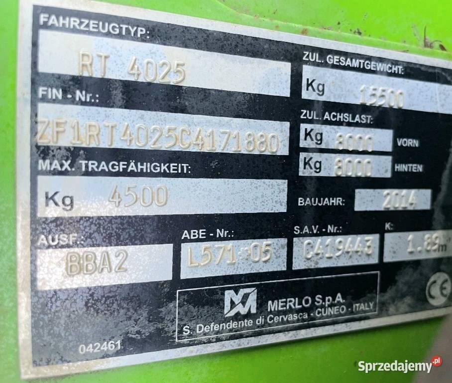 Ladowarka teleskopowa Merlo Roto 4521