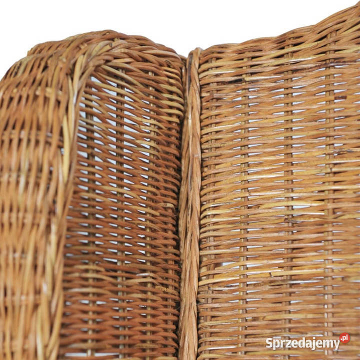 Fotel z poduszką jasnobrązowy naturalny rattan i