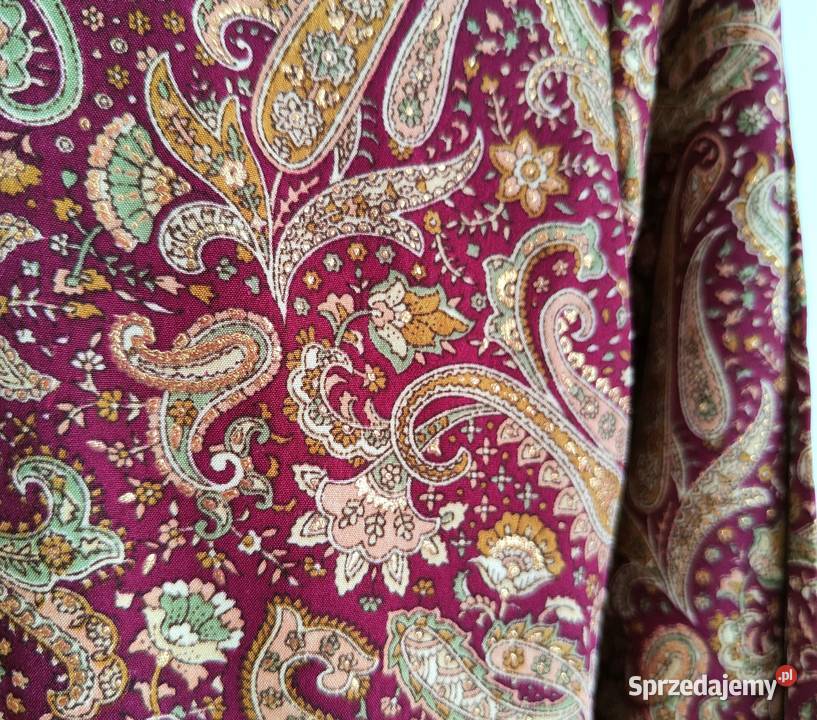 Tunika indyjska kameez kurta S 36 brązowa złota kolorowy Szczecin