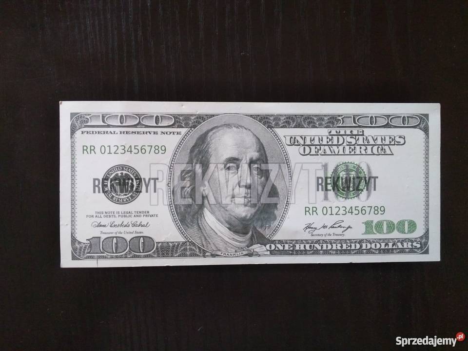 100 Dolarów np zakładka do książki Łódź