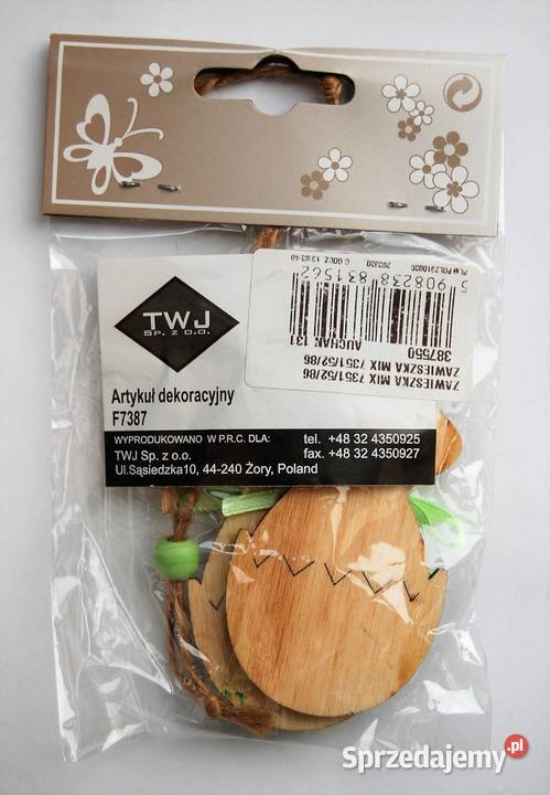 Zając wielkanocny pisanka zawieszka drewno 1 Lublin