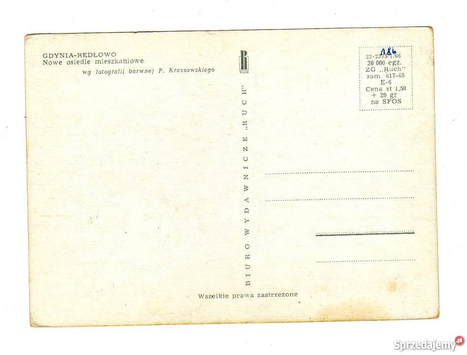 GDYNIA REDŁOWO OSIEDLE POCZTÓWKA Pocztówki i karty telefoniczne