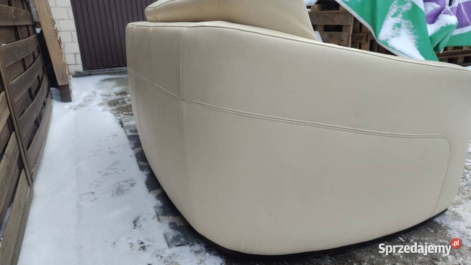 Kanapa KLER z funkcją spania skóra naturalna Warszawa