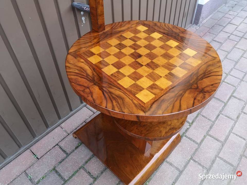 Lampa Art Deco Orzech Politura Unikat Stara Swarzędz
