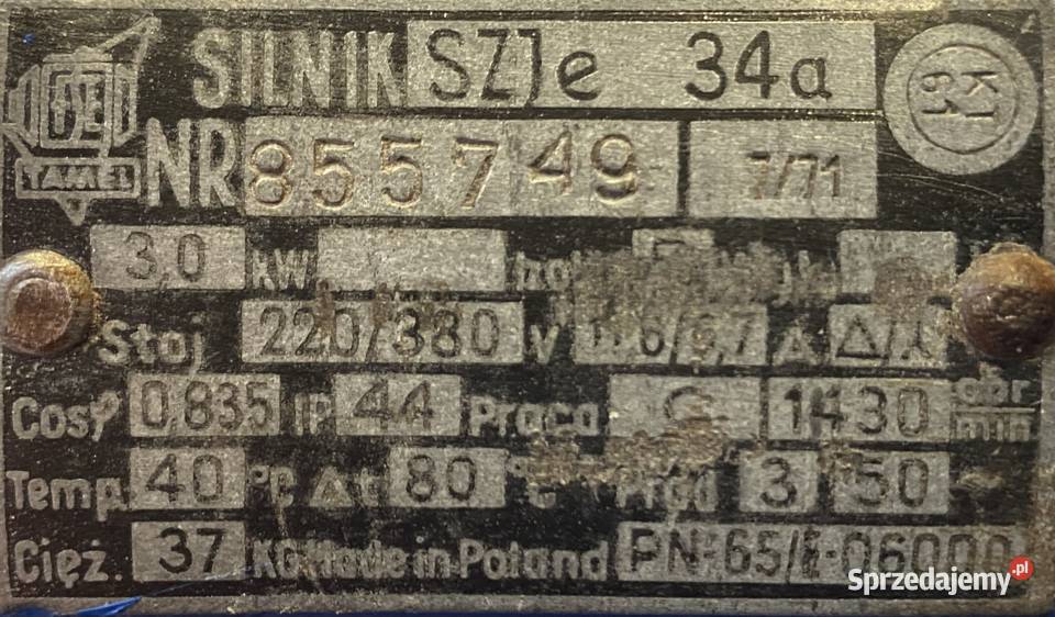 silnik elektryczny 3kW 1430obr 3fazowy Tamel sprzedam
