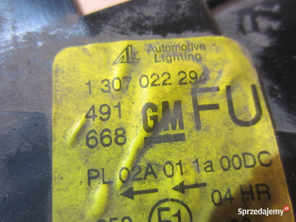 lampa prawa przód xsenon ksenon opel vectra b lampy przednie