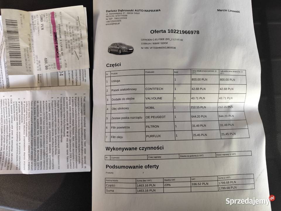58000 przebiegu Exclusive nowy rozrząd SCT C-Elysee Radom