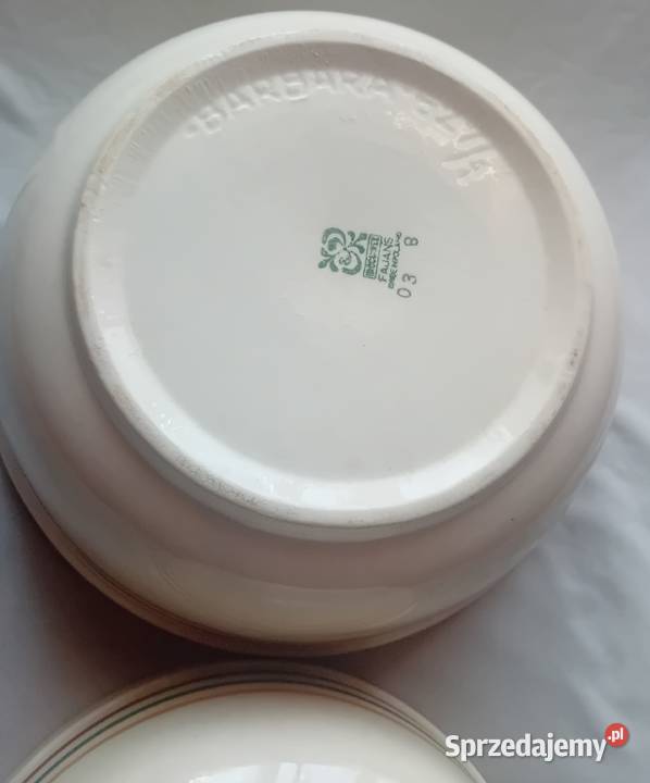 Dwie miski fajansowe Włocławek fason Barbara Porcelana i szkło Koźminek