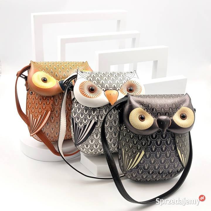 Torebka damska skórzana na ramie biała sowa Zawiercie sprzedam