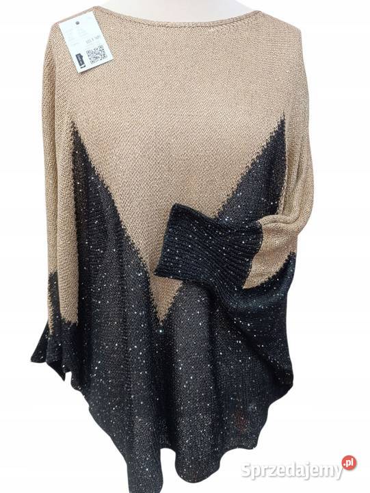 sweter oversize cekinkowy błysk biust 190 kolorowy Wieluń sprzedam