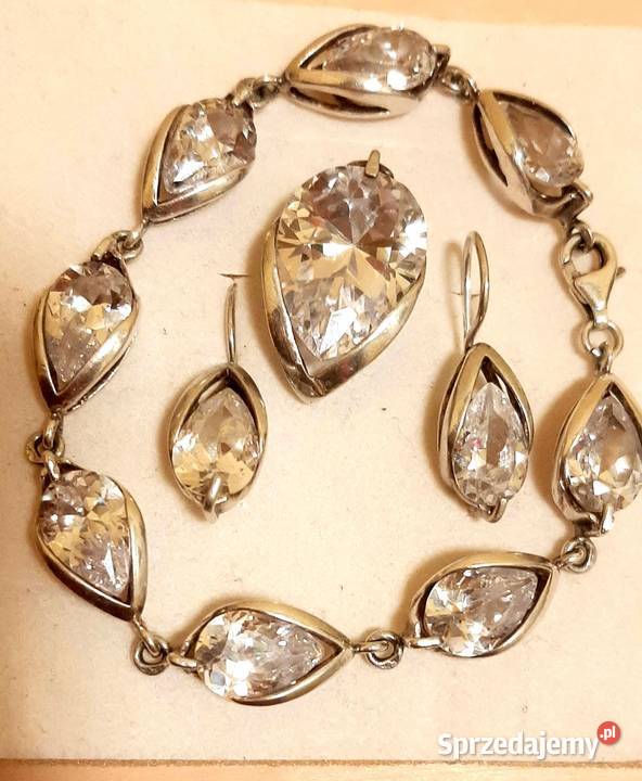 APART przepiękny srebrny komplet Rzeszów sprzedam