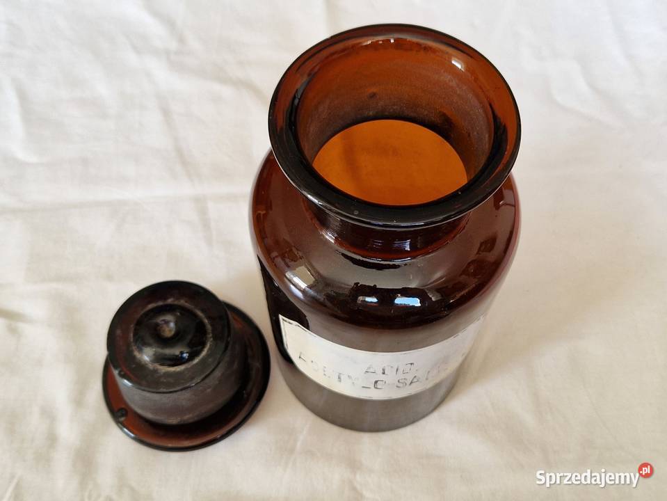 Stary słój apteczny 3l ze szlanym korkiem szkło mazowieckie