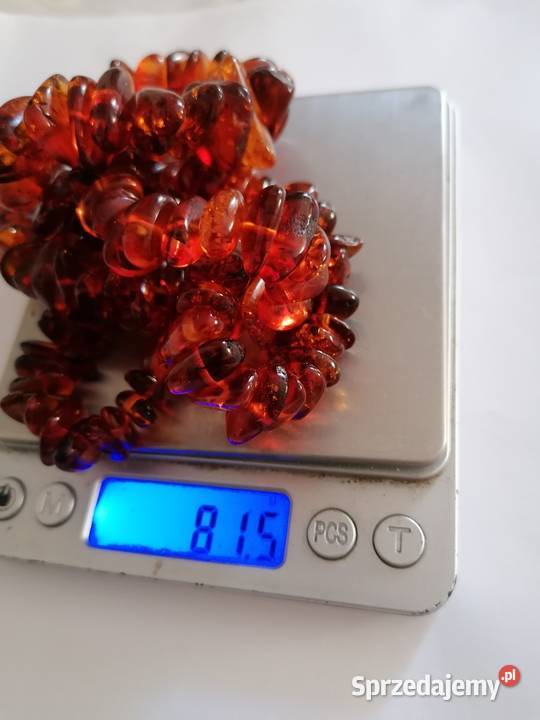 Naszyjnik Bursztyn koniakowy