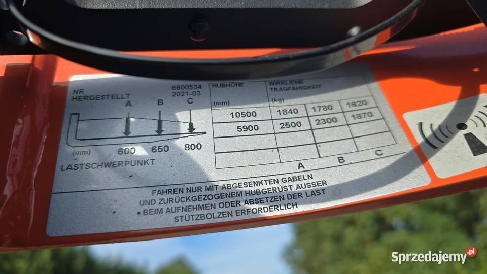 TOYOTA RRE250HE 2021 PODNOSZENIE 105 M Godziesze Małe