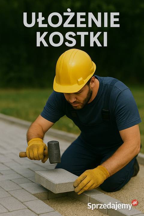 Ułożenie kostki opaski brukowej na cmentarzu Wrocław