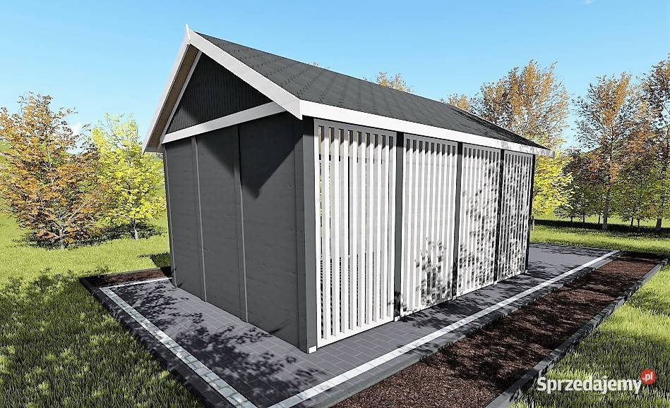 Wiata samochodowa z gontem c24 drewniana śląskie Częstochowa