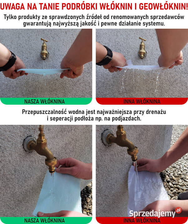 Geowłóknina PES100 15x45m 100gm2 SUPER JAKOŚĆ Warszawa sprzedam