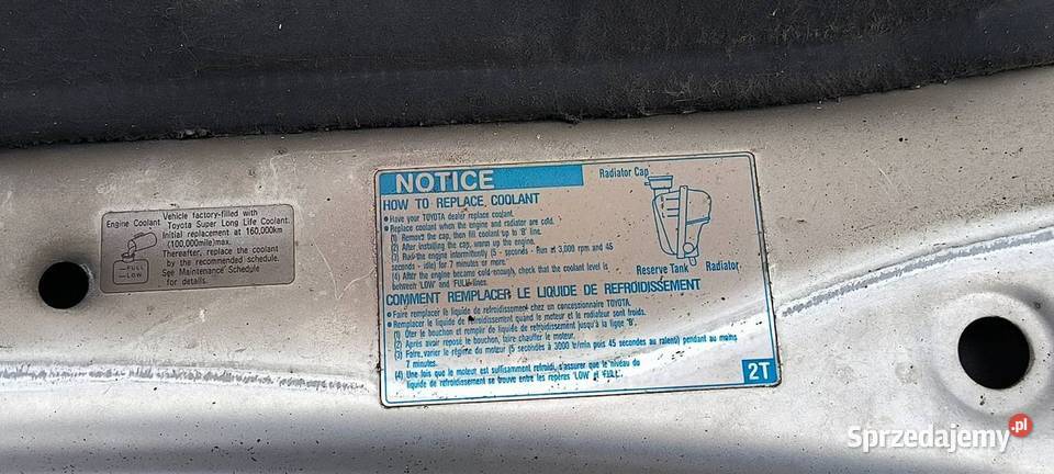 MASKA TOYOTA COROLLA VERSO 1C0 Pozostałe Lipno