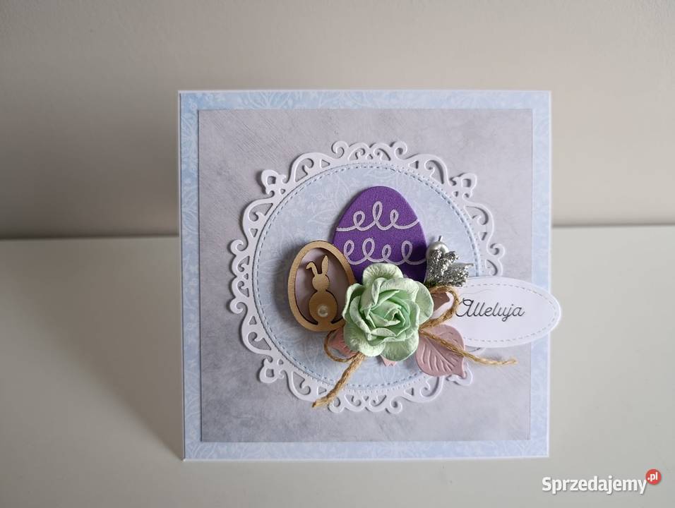 Kartka ręcznie robiona Świąteczna Wielkanoc 4 łódzkie Łódź sprzedam