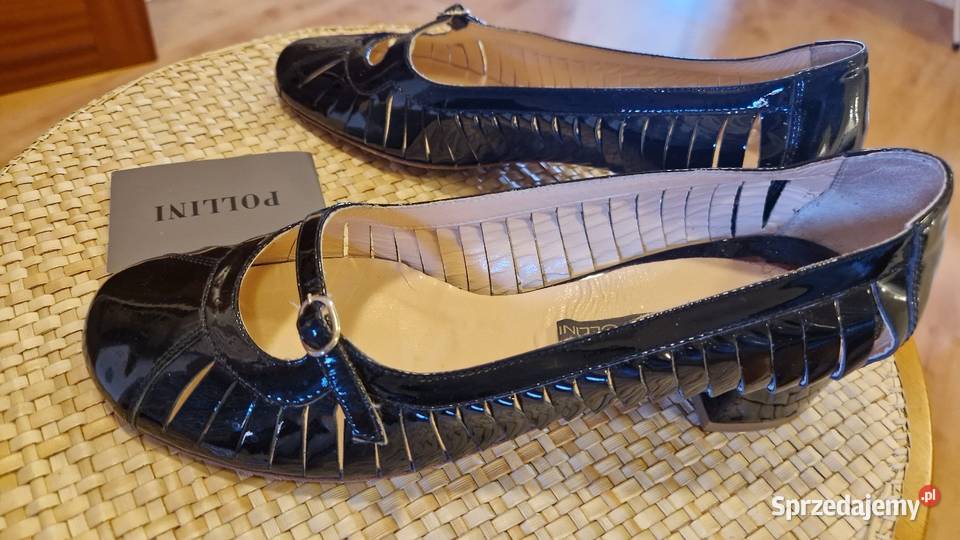 Damskie BUTY wizytowe Pollini czarne lakierki Lublin