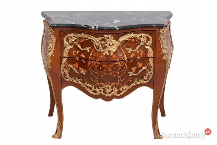 Drewniana Komoda Empire Brzuchata Złote Okucia Kraków sprzedam