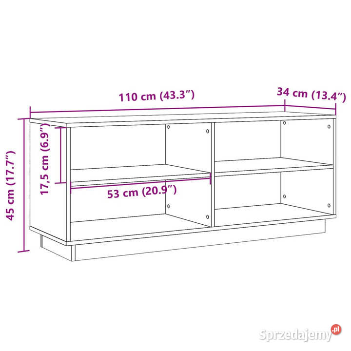 Szafka na buty woskowy brąz 110x34x45 lite Warszawa