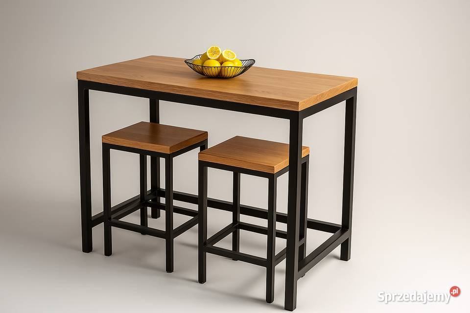 Komplet Barowy LOFT Zestaw Stół Krzesła 100 Lite opolskie Opole