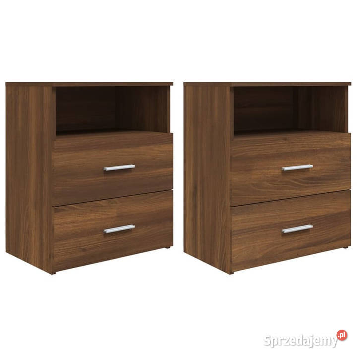 Szafki nocne 2 brązowy dąb 50x32x60 WM815863 Warszawa