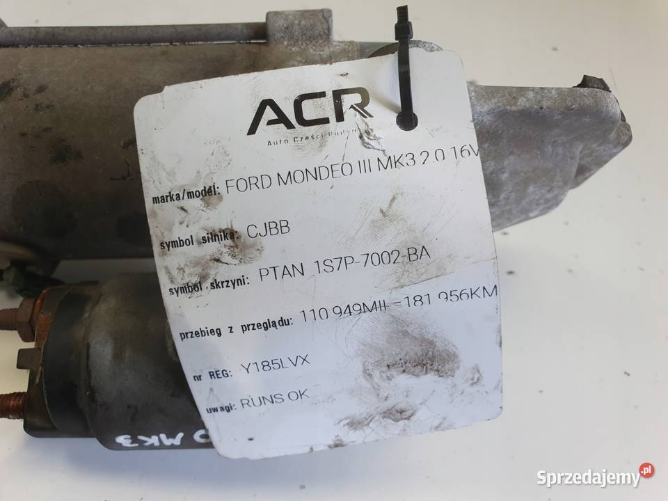 ROZRUSZNIK Ford Mondeo MK3 20 16V ROZRUSZNIK Rudka