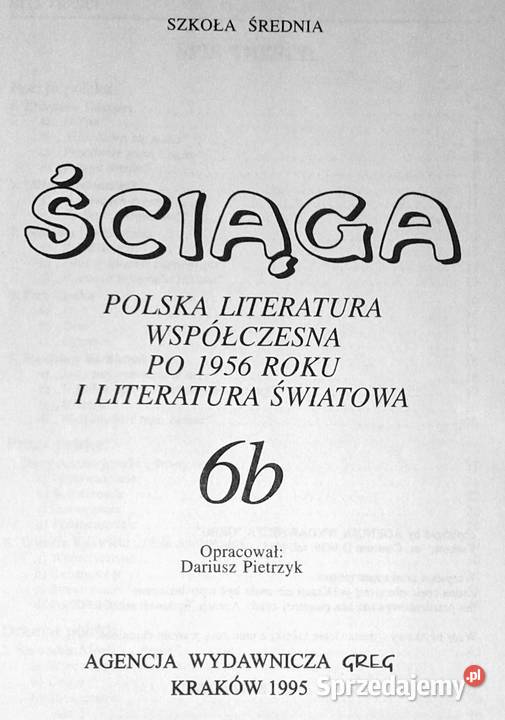 Ściąga 6b Polska literatura współczesna 1956 lubelskie Chełm sprzedam