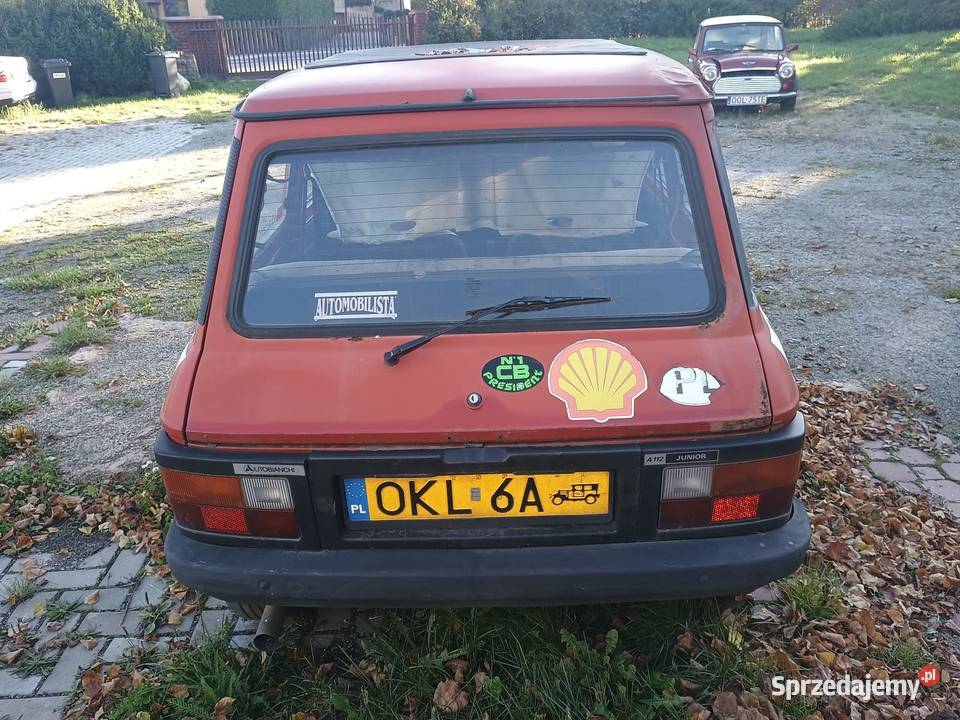 Autobianchi A112 junior 1983 r żółte tablice nieuszkodzony Biadacz