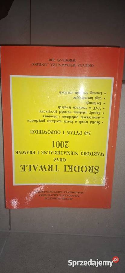 Księgowość 2001 Unikatowy Podręcznik Podatkowy Ostrów Wielkopolski