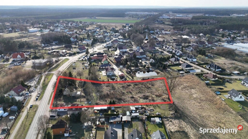 Teren inwestycyjny w Kobylance siatka Kobylanka