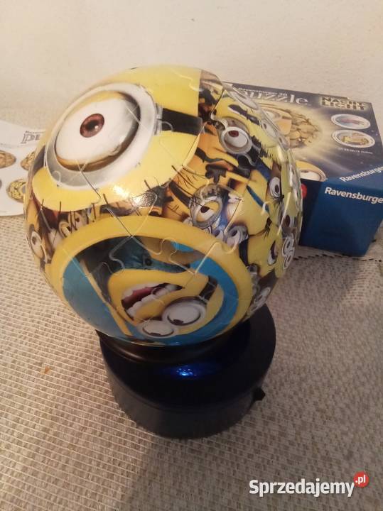 Lampka z puzzlami Minionki Warszawa