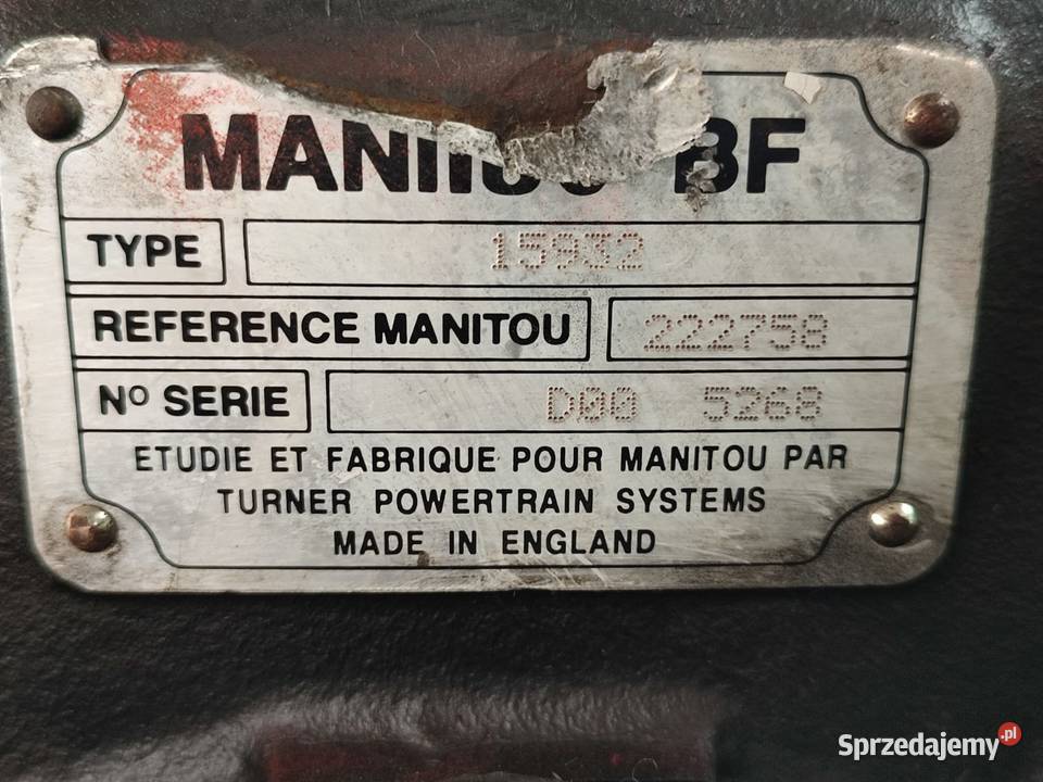 Przekładnia kątowa 222758 Manitou MT 1337 COM T4 Wilkowo