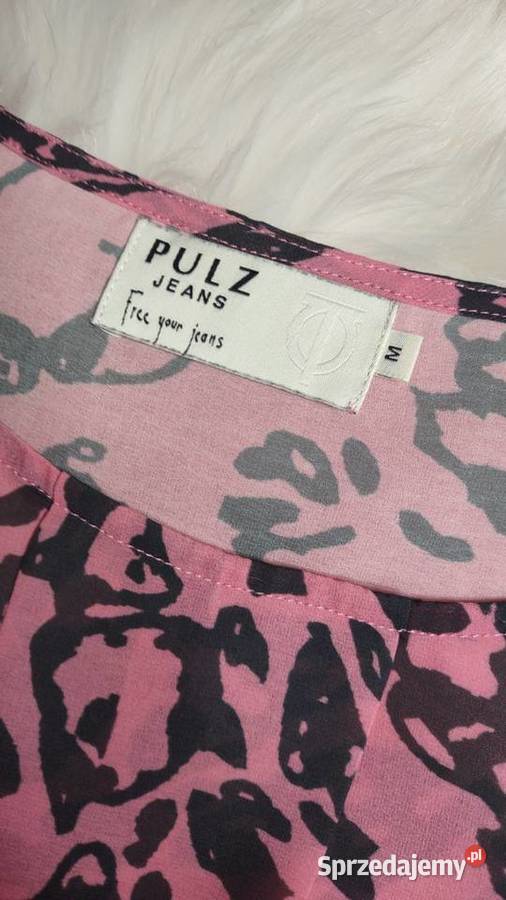 Różowa bluzka koszulowa PULZ Jeans M Odzież damska Olkusz