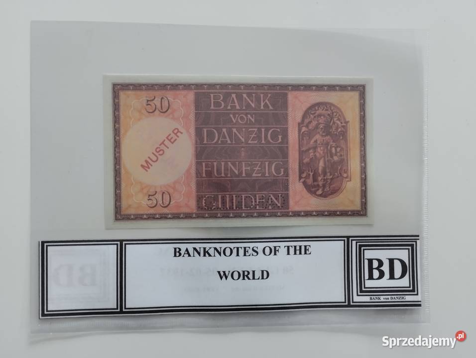 WOLNE MIASTO GDAŃSK 50 gulden 1937 UNC MUSTER