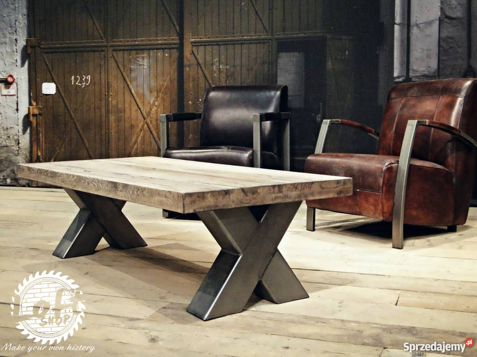 Loftowy stolik kawowy Xmini Industrialny ława 45cm Wrocław sprzedam