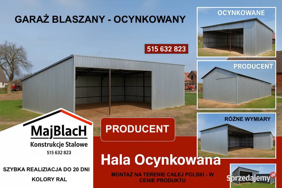 Garaż Blaszany Ocynkowany Garaż Blaszany HALA Sprzedaż śląskie Bielsko-Biała