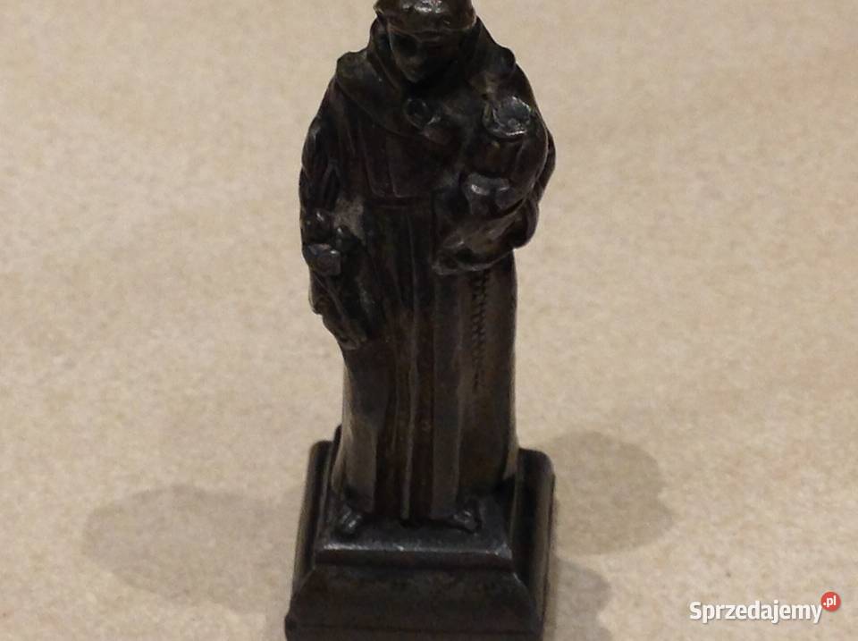 Stara Piękna Figurka św Antoni Cynowa Metalowa Pozostałe sprzedam