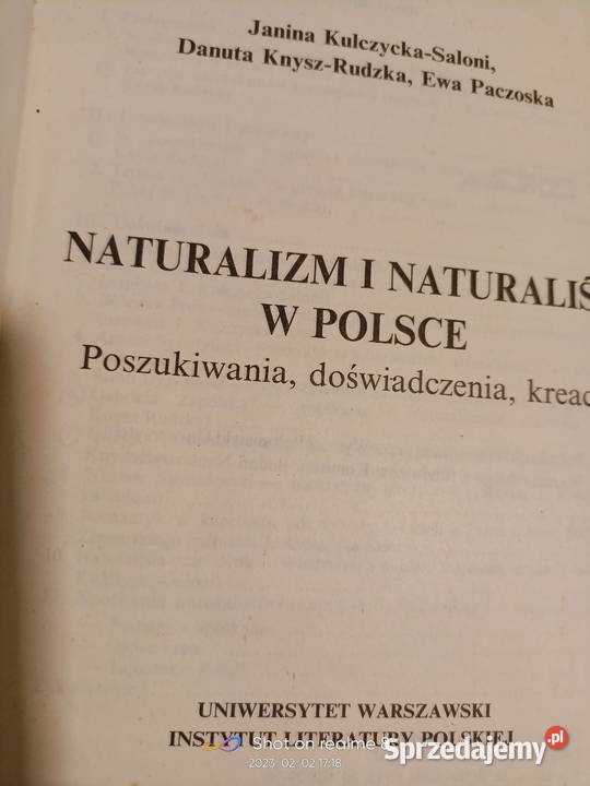 Naturalizm i naturaliści w Polsce książki Warszawa