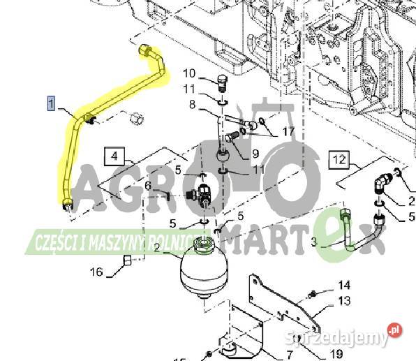 84276326 84168488 RURKA HYDR CNH Wichrów sprzedam
