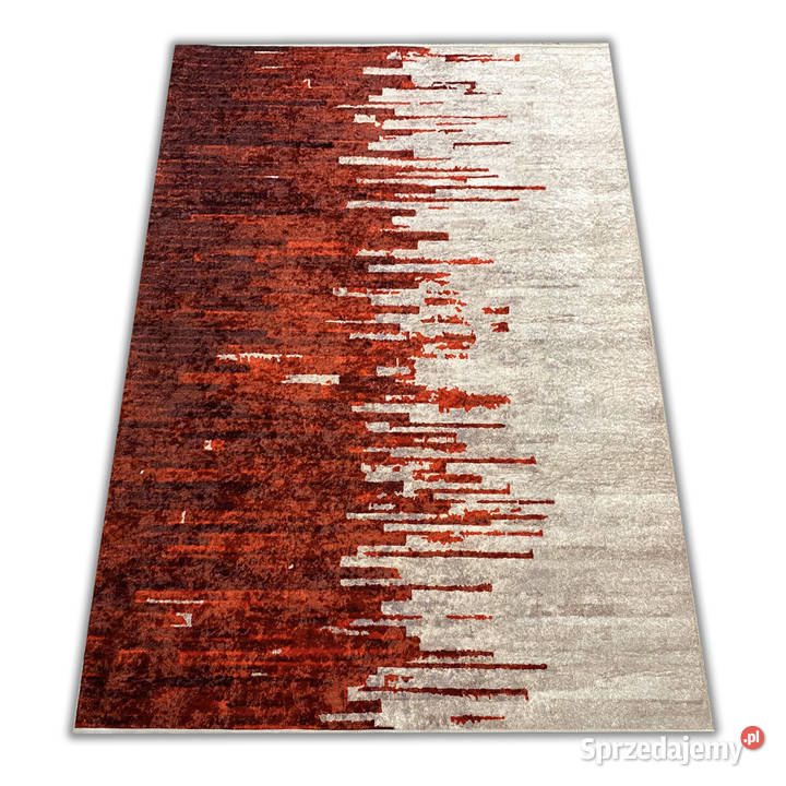 NOWOCZESNY DYWAN 130X190 PRINT 299810 CIENKI czerwony Białystok