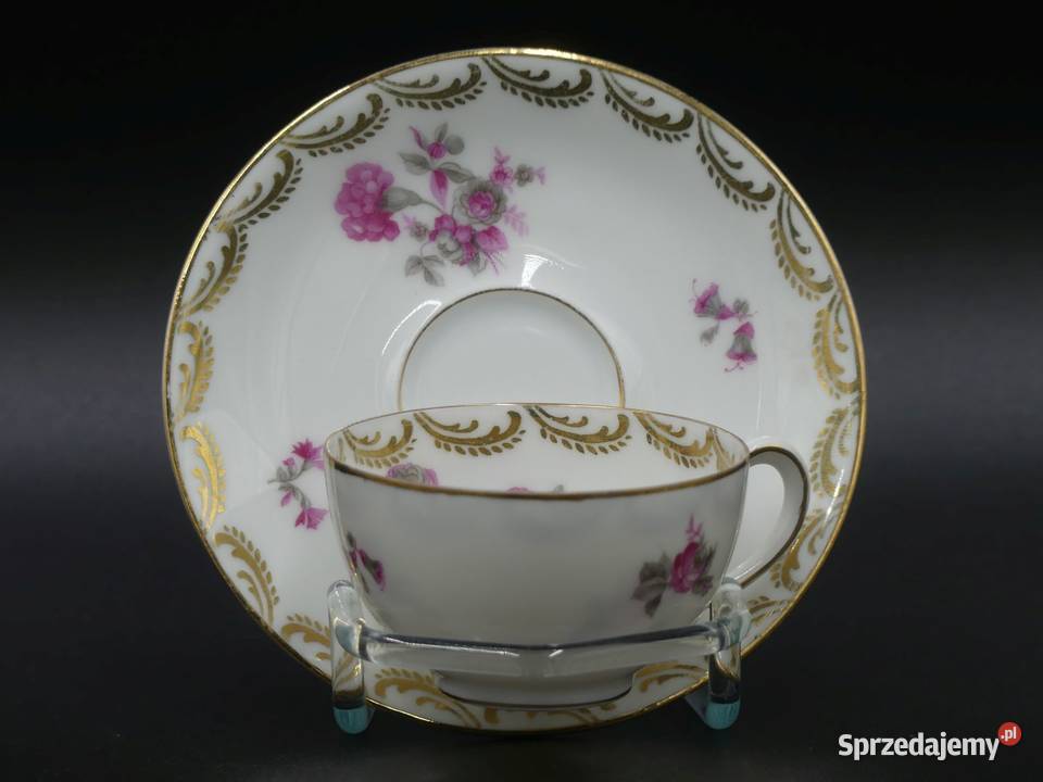 Zjawiskowy cienkościenny komplet do mokki Porcelana i szkło Poznań