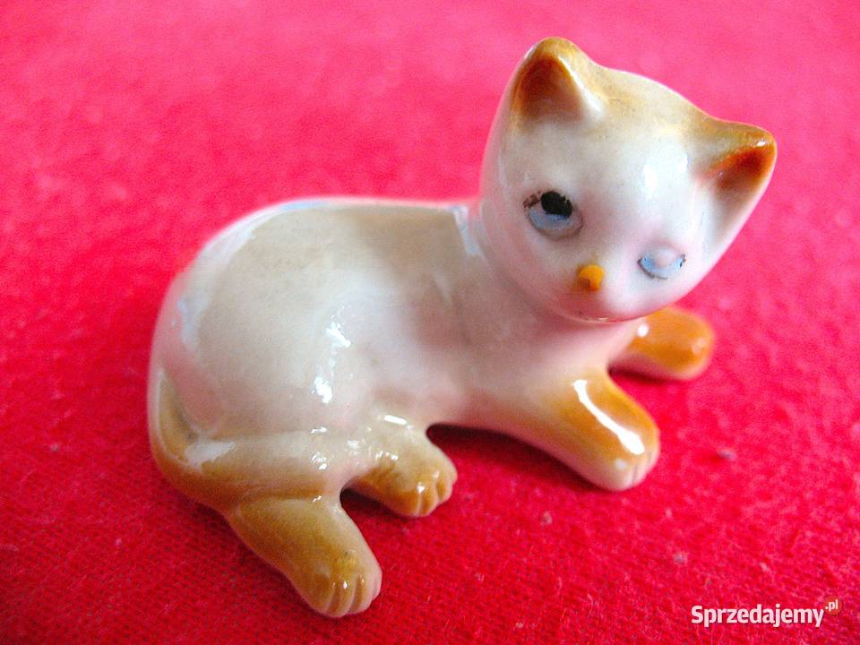 Kot syjamski porcelana 3 x 45 x 3 Miniaturka beżowy mazowieckie Siedlce